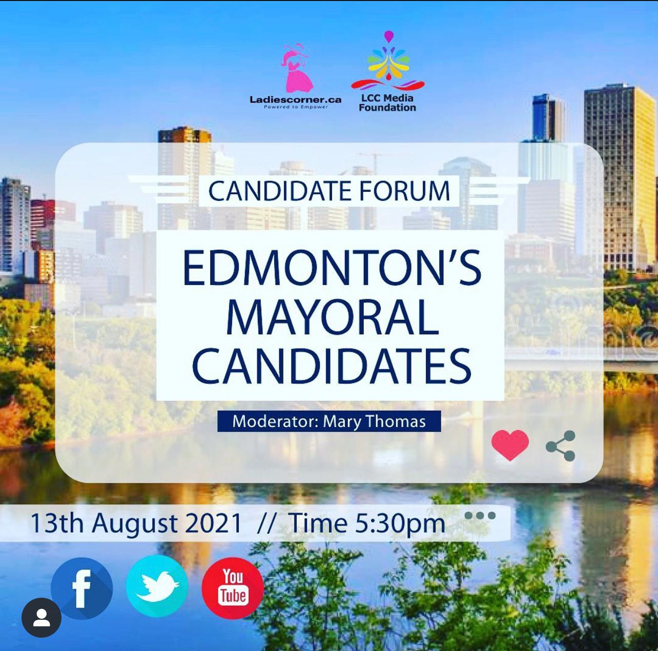Edmonton Mayoral Candidates Forum