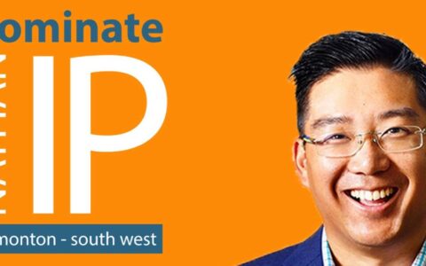 Nathan Ip seeks nomination for Edmonton-South West. He is also EPSB Vice Chair Trustee.