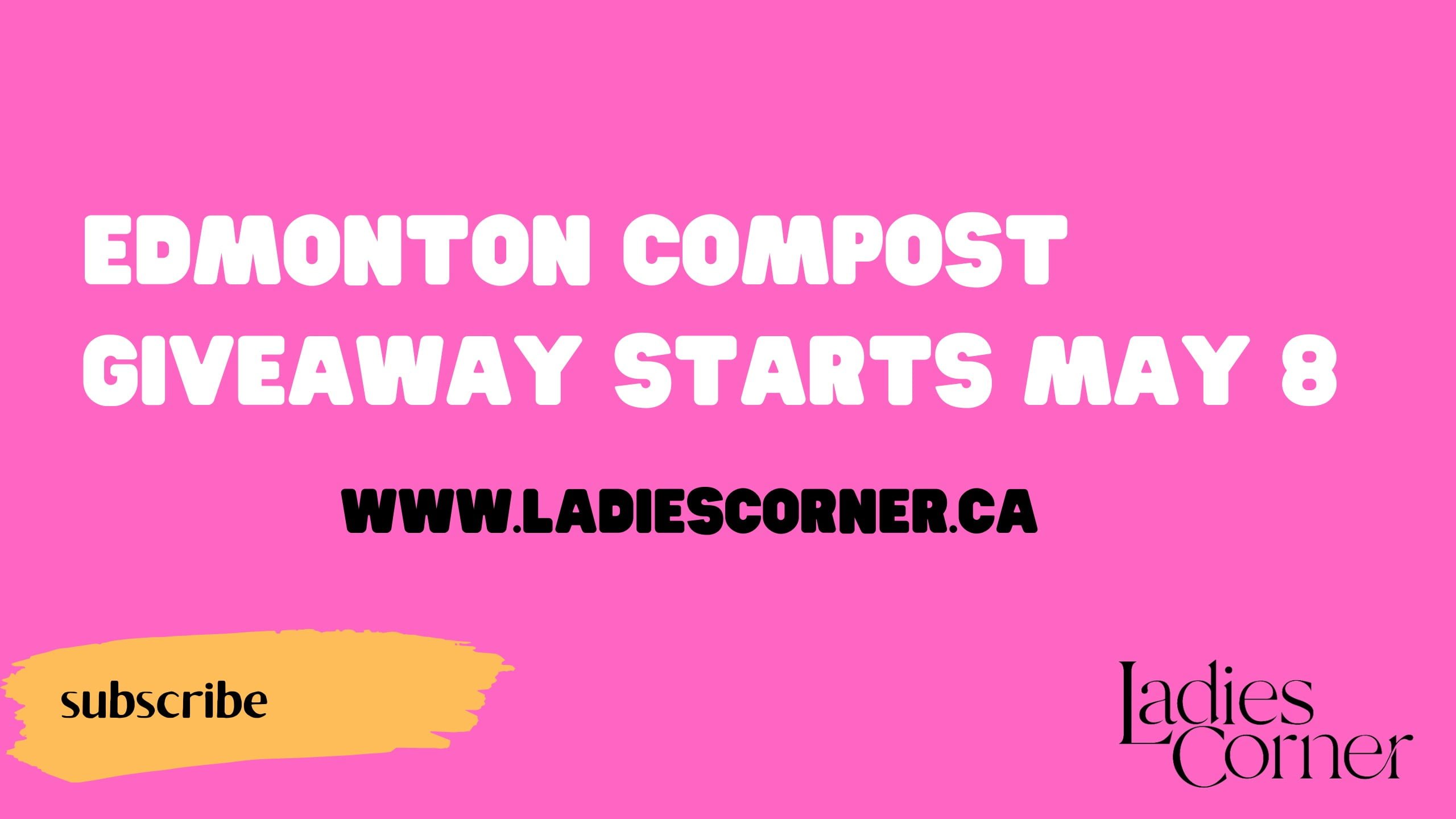 Edmonton Compost Giveaway starts May 8
