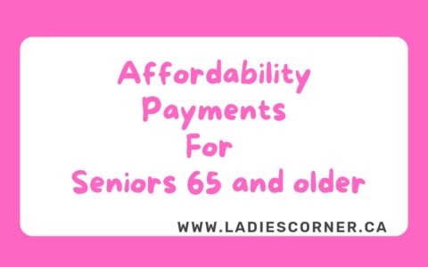 Affordability payments to Seniors 65 and older