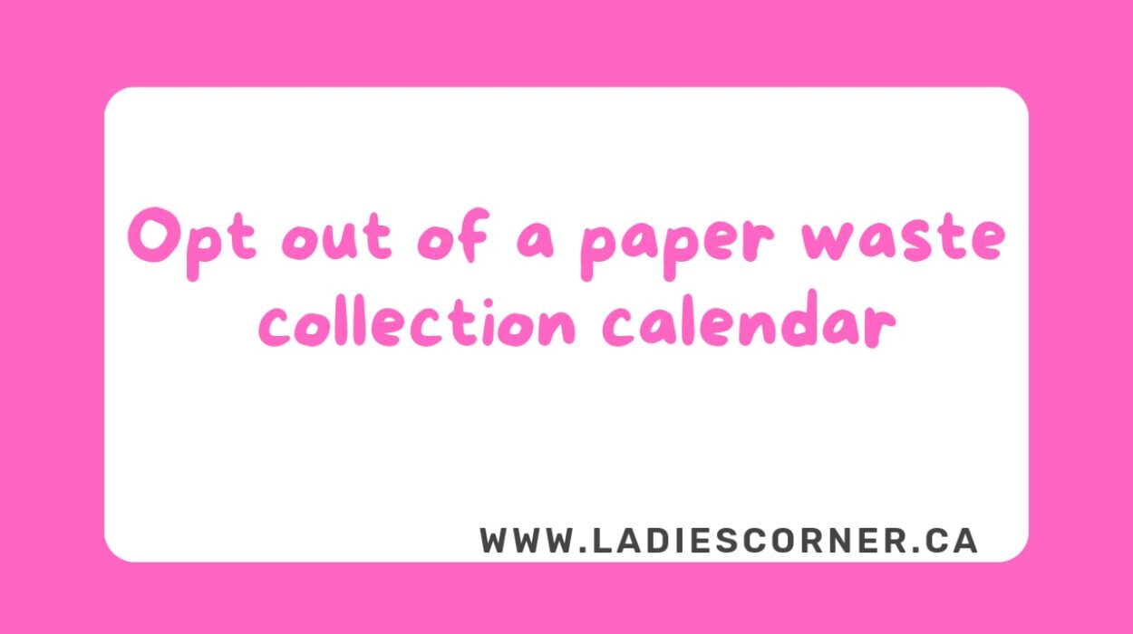 Opt out of a paper waste collection