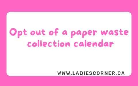 Opt out of a paper waste collection