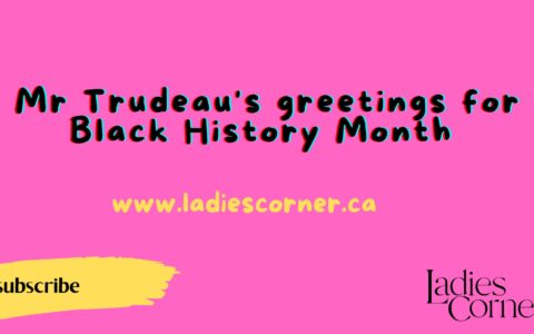 Black History Month greeting from Mr. Justin Trudeau