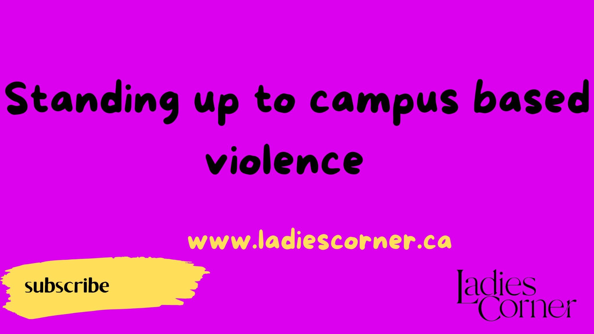Standing up to campus based violence