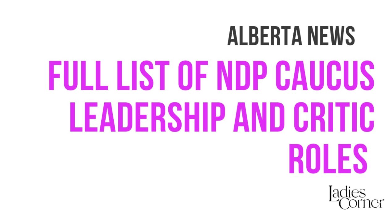 Full list of NDP caucus leadership and critic roles