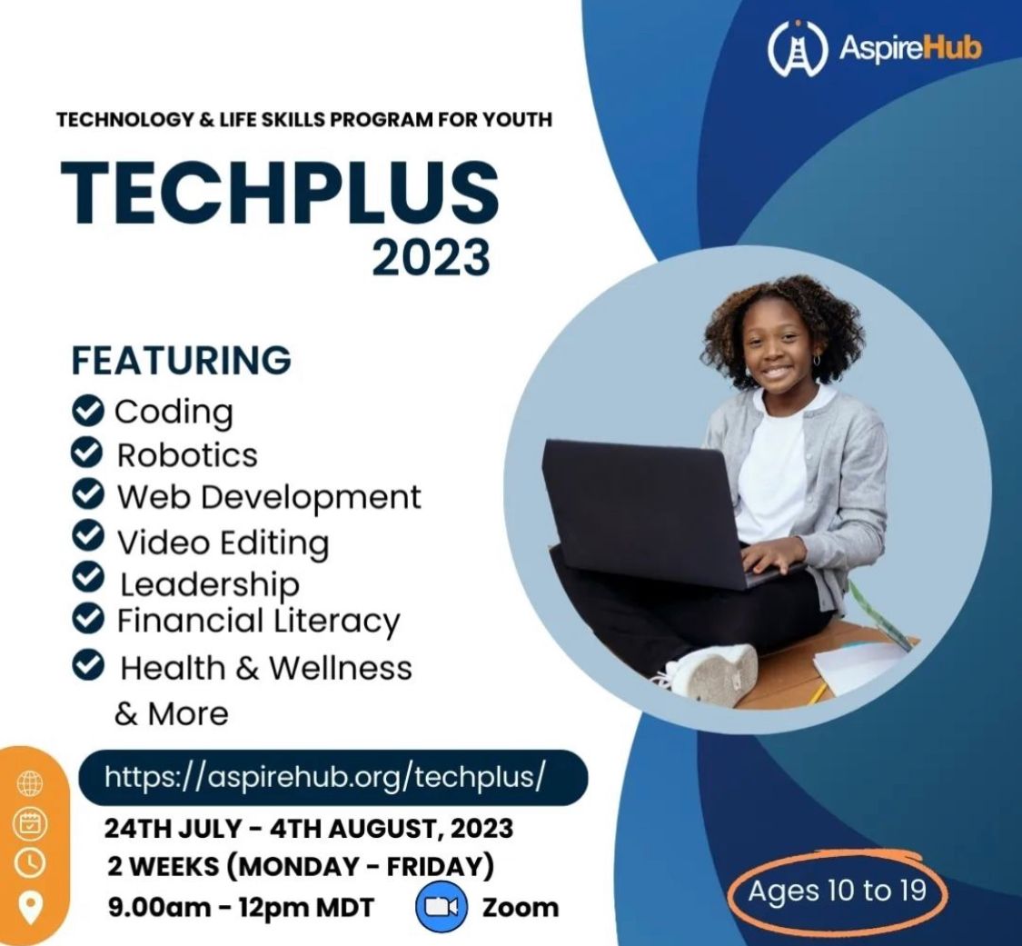 The Technology and Life Skills Acquisition Program for Youth (TECHPLUS) empowers students ages 10-19 with technology and life skills that they can leverage for immediate employment, and build on for future learnings and career opportunities.
