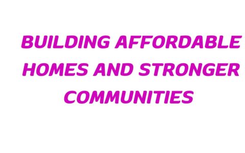 Building Affordable homes and stronger communities