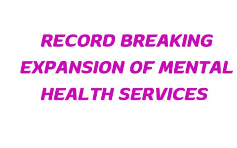 Record-breaking expansion of mental health services