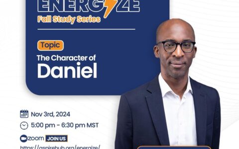 Aspire Hub presents an exciting opportunity to join their Energize Fall Study Series on November 3rd, 2024, featuring Folu Dele-Ijagbulu as the speaker. The session, titled "The Character of Daniel," will take place from 5:00 PM to 6:30 PM MST and will be hosted virtually via Zoom.