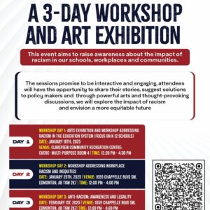 Photo Tales: An Initiative on Racism, is designed to raise awareness, foster dialogue, and address current issues surrounding racism in our communities. The event includes an art exhibition by youths affected by racism and a series of workshops aimed at raising awareness and finding sustainable solutions.