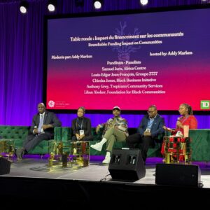 One of the standout moments of the summit was a roundtable discussion featuring leaders of Canada’s four national Black funding intermediaries, including Sam Juru, Executive Director of Africa Centre, who represented Western Canada.
